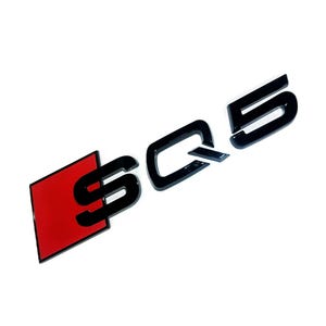 SQ5 Boot Badge Trunk Emblem Rear Sticker Gloss Black Logo Tailgate Lettering for Audi Q5