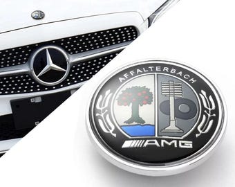 Insignia de capó Mercedes AMG PLANA de 57 mm, emblema frontal Affalterbach, logotipo del capó, clase A C CLA W204 W205 W212 W221 C117
