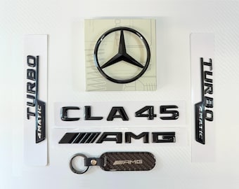 DCALU Black Mate 3D CLA 45 Emblema De Coche CLA45 Trunk De