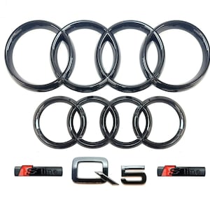 Audi エンブレムセット(Q5) 公式 | Audi Online Shop | 4リングブラックエンブレム(Audi Q5