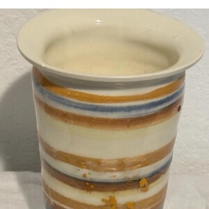Studio Art Pottery Vase  Stoneware Hand Made Signed 6 Inches