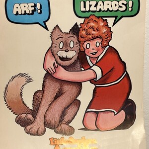 Pôster vintage da pequena órfã Annie, 1971, ARF Leepin Lizards, 16X20, papelão