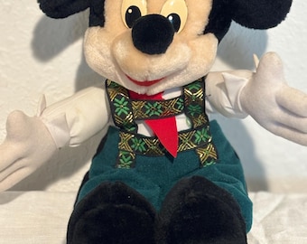 Vintage Disney Musse Pigg Tyska Lederhosen Plysch