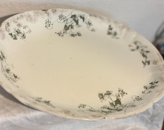 Wedgwood & Co England Semi-Porcelain NITA Large Floral Platter Tray 16x12