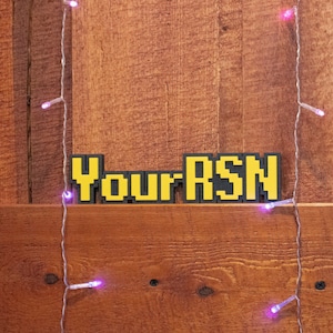 Custom RuneScape Inspired Name Sign