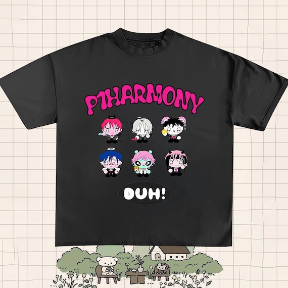 P1Harmony DUH! POPUP キャラクター　オリジナルTシャツ P1Harmony DUH! POPUP キャラクター オリジナルTシャツ - メルカリ