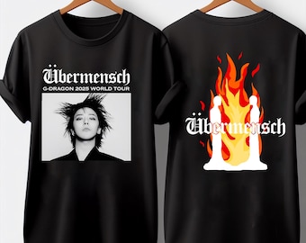 アイドル T shirt g dragon G Dragon POWER T-shirt Man Women Harajuku O-neck Summer