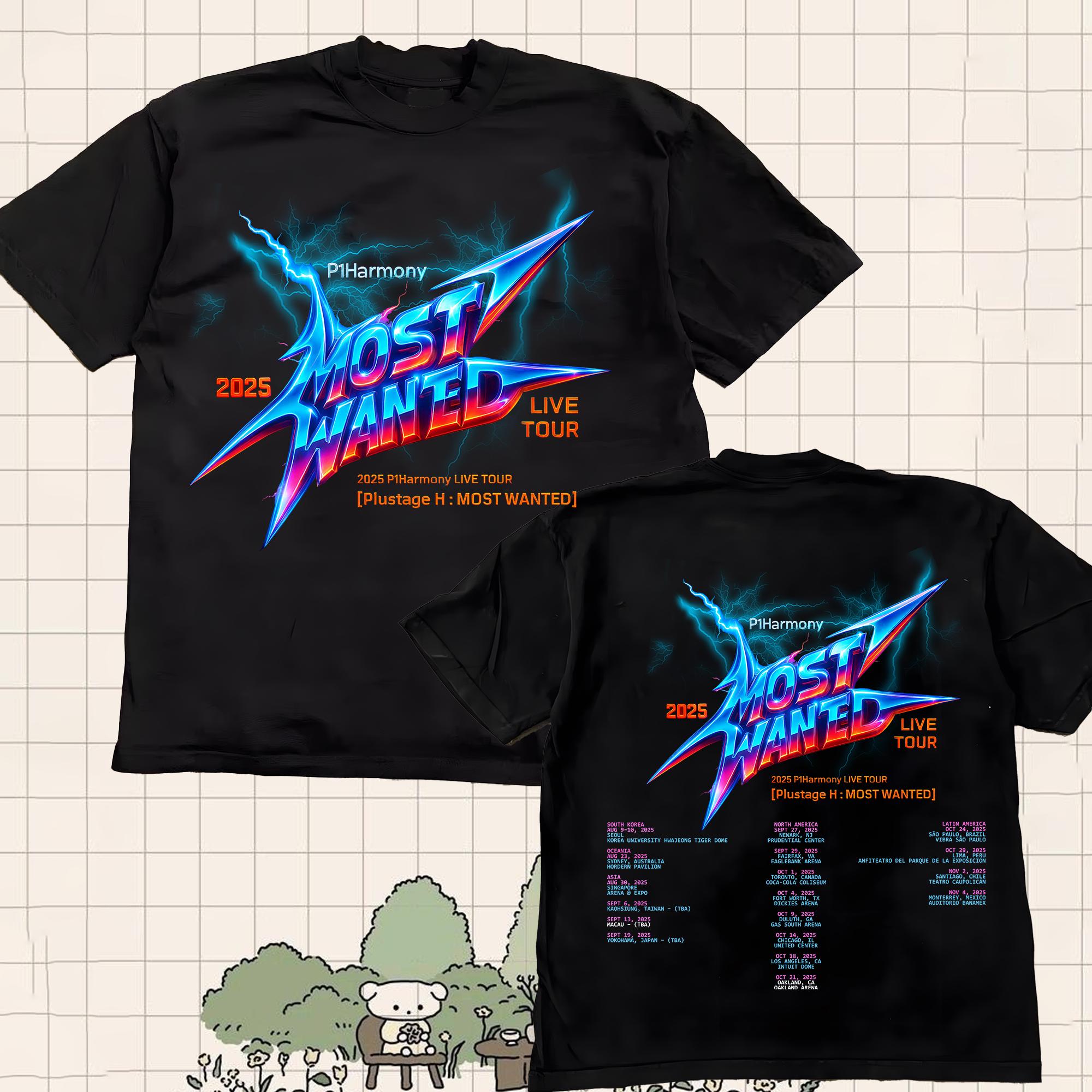 P1Harmony UTOP1A ツアー MD Tシャツ P1Harmony [P1uspace H : UTOP1A] OFFICIAL MD_ RINGER T-SHIRT