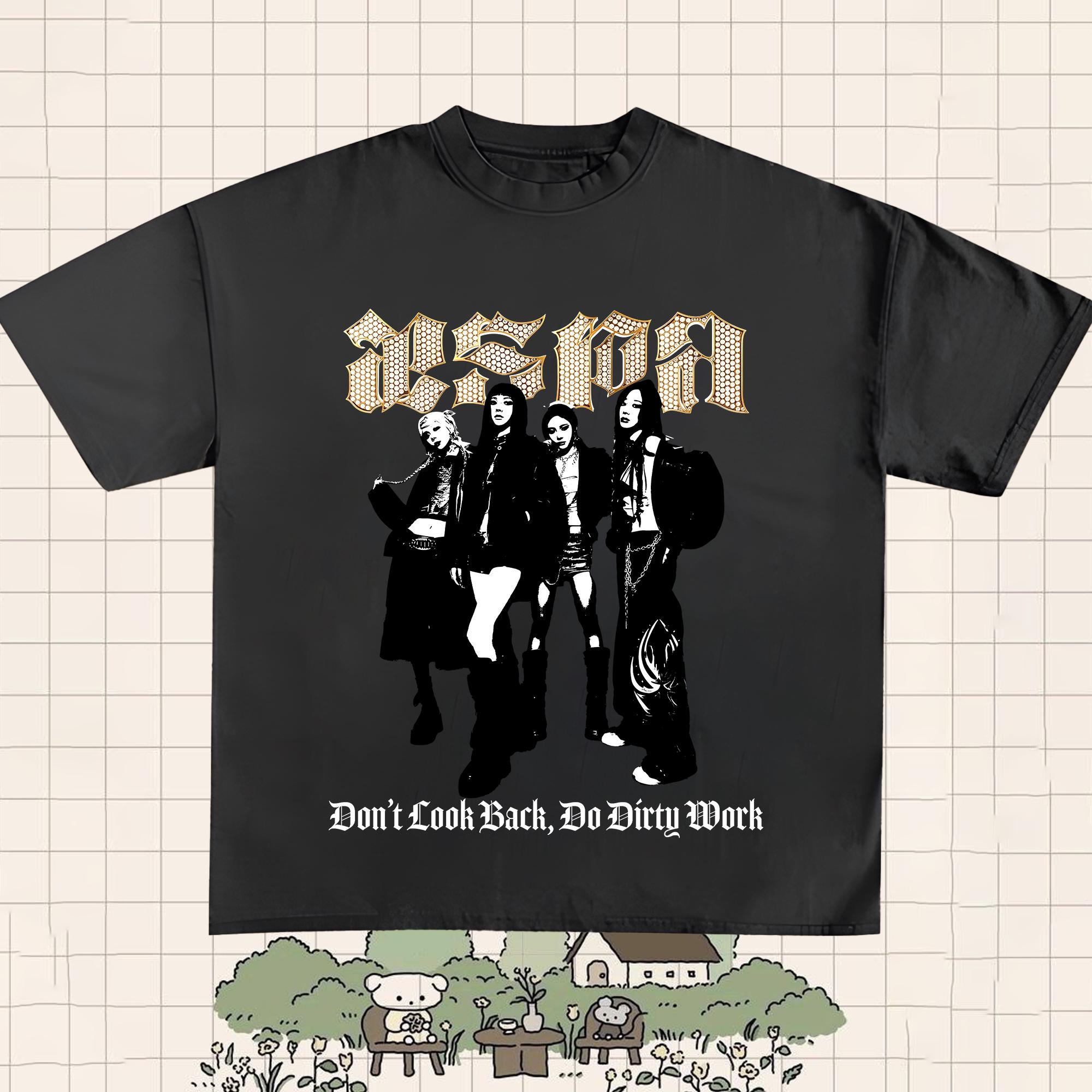 aespa Dirty Work ウインター Tシャツ ポップアップ Aespa Ningning Dirty Work Shirt, Dirty Work Sweatshirt