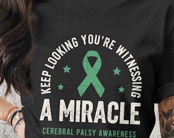 Cerebral Palsy Awareness PNG, CP Warrior Miracle T-Shirt Design (Digital Download)