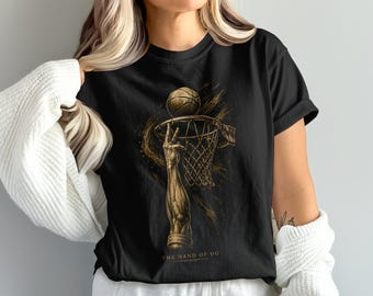 The Hand of OG Basketball PNG, Vintage Basketball Shirt Design, Basketball Coach Gift, Sports Fan Digital Download, Athlete PNG