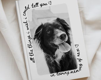 Pet Memorial Journal, Personalized Keepsake for Dog or Cat, Memory Book for Pet Loss,  Custom Pet Remembrance