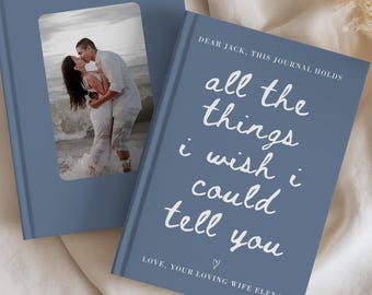 Grief Journal,  Memorial Book for Loss of Loved One,  Healing Journal for Grieving, Letters to Father Mother Husband