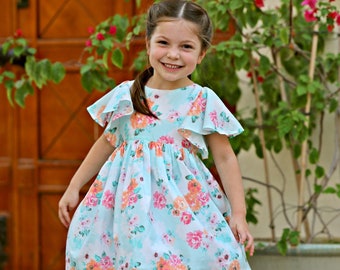 Melbourne Dress PDF Sewing Pattern, including sizes 12 months - 14 years, Girls Dress Pattern