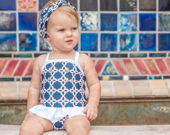 Baby Siesta Swimsuit PDF Sewing Pattern, including sizes Newborn - 4 years, Baby Pattern