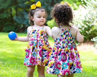 Sarasota Baby Dress, Top and Crop Top PDF Sewing Pattern, including sizes Newborn - 4 years, Baby Dress Pattern, Baby Top Pattern, Sundress