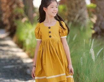 Bonn Dress PDF Sewing Pattern, including sizes 12 months - 14 years, Girls Dress Pattern, Balloon Sleeve