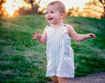 Hanna Baby Pants and Shorts Romper PDF Sewing Pattern, including sizes newborn - 4 years, Baby Romper Pattern, Baby Pants Romper