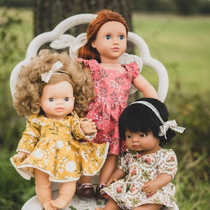 Iluka Doll Dress PDF Pattern, including doll sizes 15&quot; and 18&quot;, Doll Dress Pattern