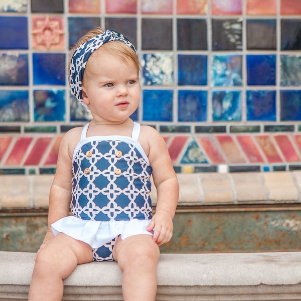 Baby Siesta Swimsuit PDF Sewing Pattern, including sizes Newborn - 4 years, Baby Pattern