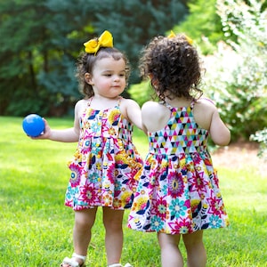 Sarasota Baby Dress, Top and Crop Top PDF Sewing Pattern, including sizes Newborn - 4 years, Baby Dress Pattern, Baby Top Pattern, Sundress