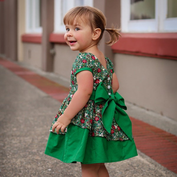 Baby Lienz Dress PDF Sewing Pattern, including sizes Newborn - 4 years, Baby Dress Pattern