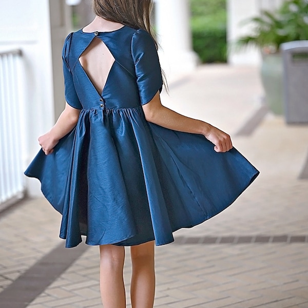 Lane Dress PDF Schnittmuster, einschließlich Grössen 12 Monate – 14 Jahre, Schnittmuster für Mädchen