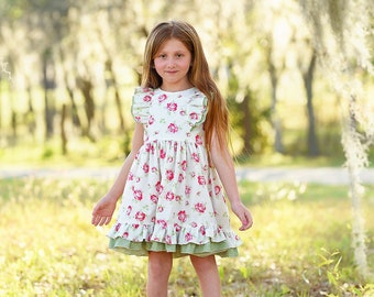 Monet Dress and Top PDF Sewing Pattern, including sizes 12 months - 14 years, Girls Pattern