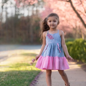 Carmelo Dress PDF Sewing Pattern, including sizes 12 months 14 years, Girls Dress Pattern image 10