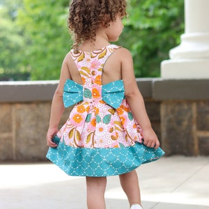 Solin Dress PDF Sewing Pattern, including sizes 12 months - 14 years, Girls Dress Pattern, Summer Dress, Zipper