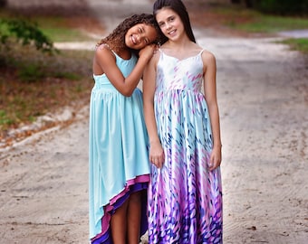 Augusta Dress and Maxi PDF Sewing Pattern, including sizes 12 months - 14 years, Girls Dress Pattern, Maxi Dress, High-Low Dress Pattern