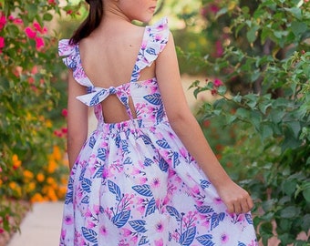 Malibu Dress PDF Sewing Pattern, including sizes 12 months - 14 years, Girls Dress Pattern, Sundress Pattern