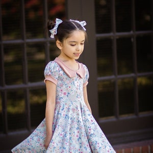 Bloomington Dress PDF Sewing Pattern including sizes 12 months - 14 years, Pattern for Childrens Clothing