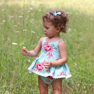 Augusta Baby Romper, Skirted Romper and Top PDF Sewing Pattern, including sizes Newborn through 4 years, Baby Romper, Baby Skirted Romper