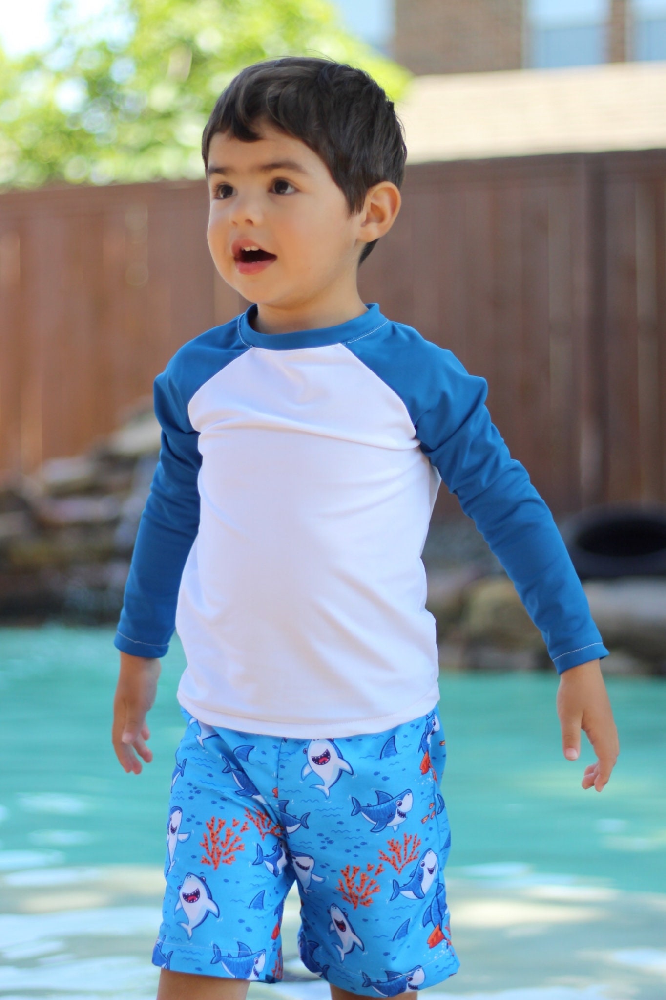 Kid Rash Guard Pattern Menton Baby Rash Guard and Swim Shorts PDF Sewing Pattern, Including ...