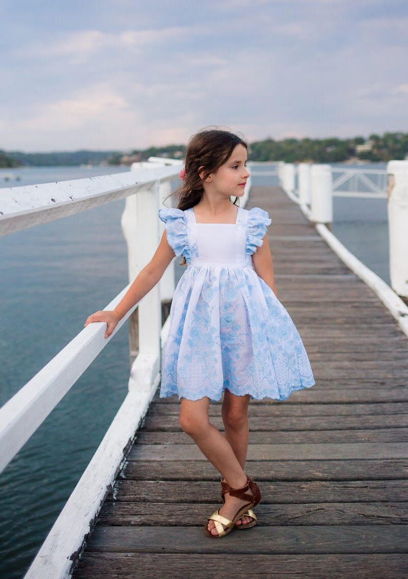 Bellevue Dress PDF Sewing Pattern, including sizes 12 months 14 years, Girls Dress Pattern image 1