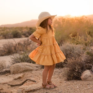 Addison Dress PDF Sewing Pattern, including sizes 12 months - 14 years, Girls Dress Pattern, Tiered Skirt, Puff Sleeve, Sleeveless Dress