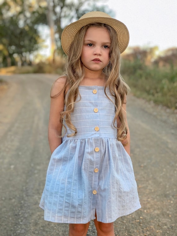 bay blue dress Aleca Mini Dress in Blue Gingham L