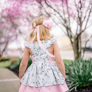 Holland Dress PDF Sewing Pattern, including sizes 12 months - 14 years, Girls Dress Pattern, Flutter Sleeve Dress