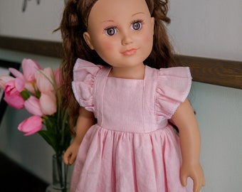 Bellevue Doll Dress PDF Sewing Pattern, including doll sizes 15" and 18", Doll Dress Pattern
