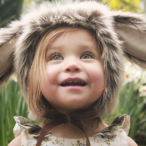 Avignon Bonnet PDF Sewing Pattern, including sizes Newborn - 4 years, Baby Bonnet Pattern, Baby Hat, Bunny Hat, Lamb Bonnet, Bunny Bonnet