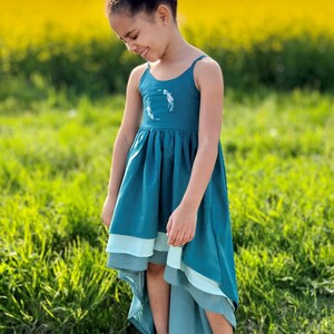 Augusta Dress and Maxi PDF Sewing Pattern, including sizes 12 months 14 years, Girls Dress Pattern, Maxi Dress, High-Low Dress Pattern image 9