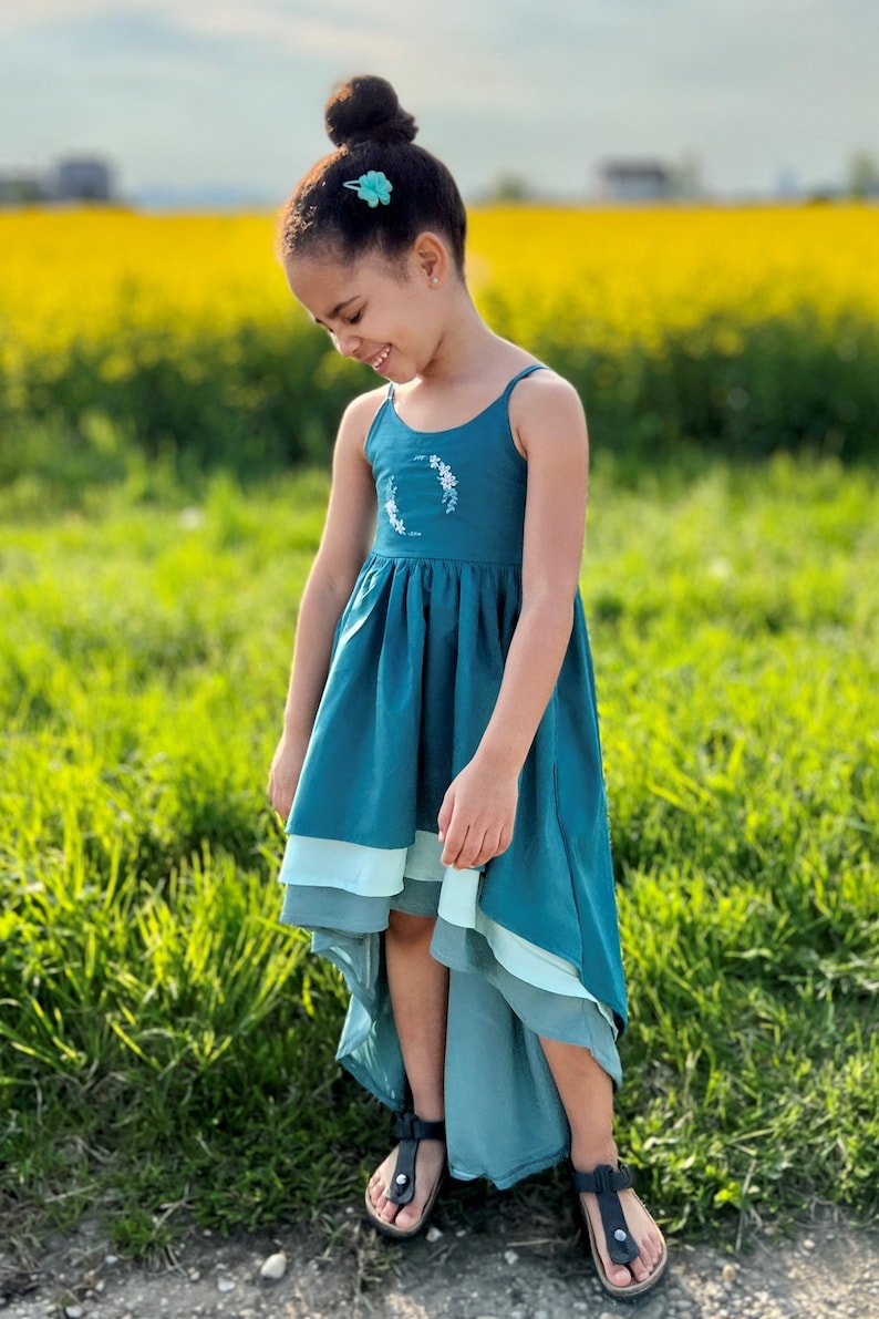Augusta Dress and Maxi PDF Sewing Pattern, including sizes 12 months 14 years, Girls Dress Pattern, Maxi Dress, High-Low Dress Pattern image 9