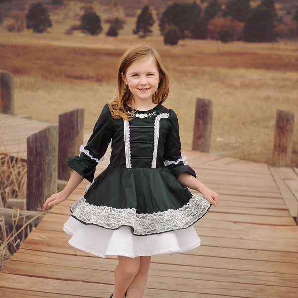 Aarhus Dress PDF Sewing Pattern, including sizes 12 months - 14 years, Girls Dress Pattern, Circle Skirt