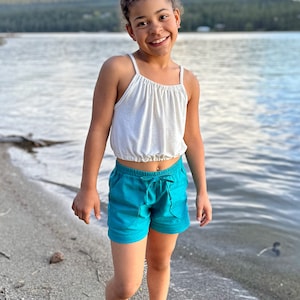 Tulum Pants and Shorts PDF Sewing Pattern, including sizes 12 months - 14 years, Girls Pants Pattern, Shorts Pattern, Beach Pants image 6