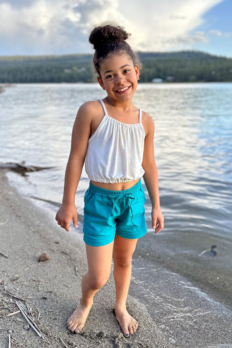 Tulum Pants and Shorts PDF Sewing Pattern, including sizes 12 months - 14 years, Girls Pants Pattern, Shorts Pattern, Beach Pants image 6