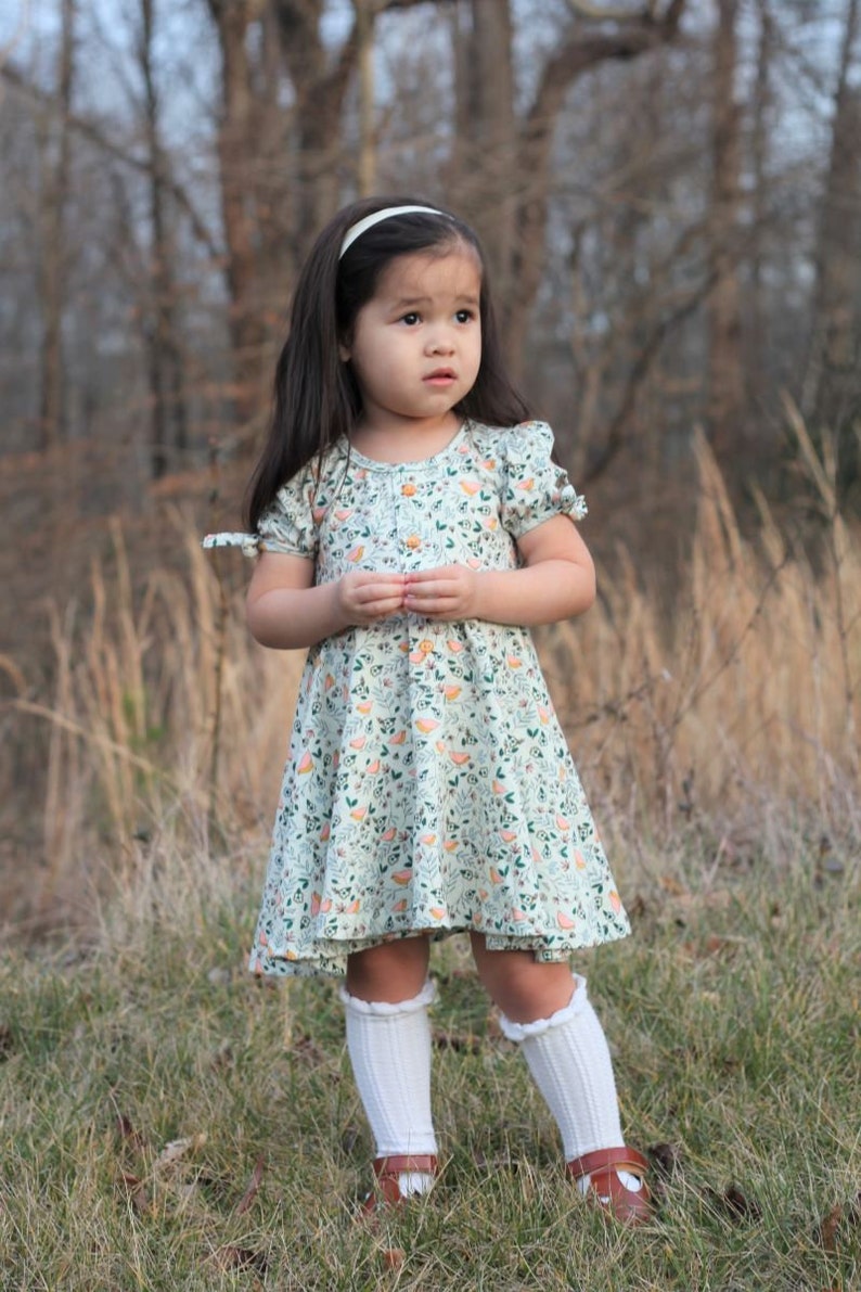 Bloomington Baby Dress, Tunic and Romper PDF Sewing Pattern, including sizes Newborn 4 years, Baby Girl Dress, Baby Romper Pattern image 2