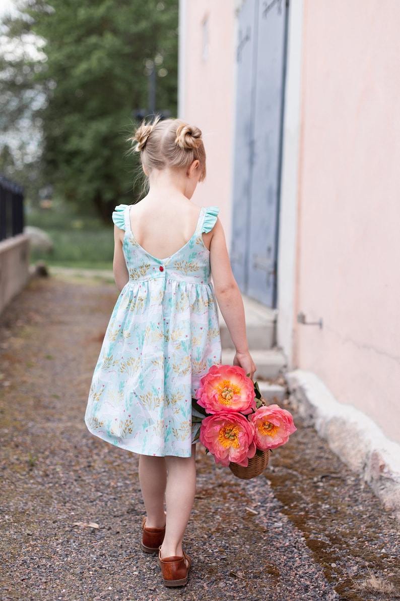 Emilia Dress PDF Sewing Pattern, including sizes 12 months 14 years, Dress Pattern for Children image 5