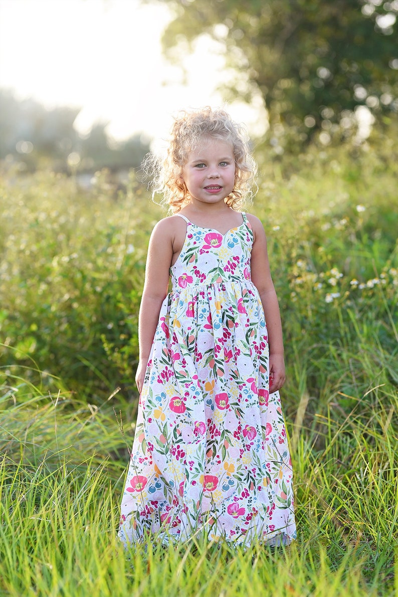 Augusta Dress and Maxi PDF Sewing Pattern, including sizes 12 months 14 years, Girls Dress Pattern, Maxi Dress, High-Low Dress Pattern image 8