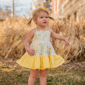 Carmelo Dress PDF Sewing Pattern, including sizes 12 months 14 years, Girls Dress Pattern image 4